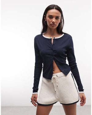 ASOS Crochet Knit Runner Short - Blue
