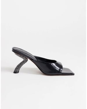 TOPSHOP Octavia Strappy High Diamante Heel Sandal - Black