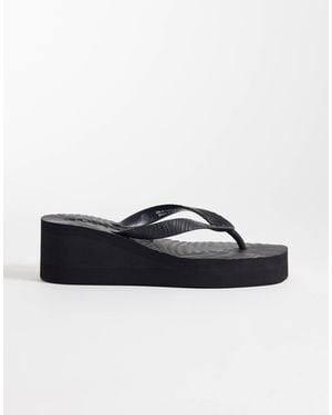 Sleeper High Platform Flip Flops - Black