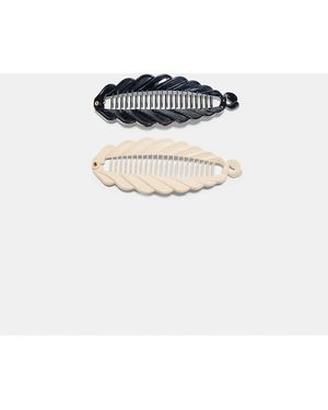 Stradivarius Set Van 2 Golvende Bananenklemmen - Blauw