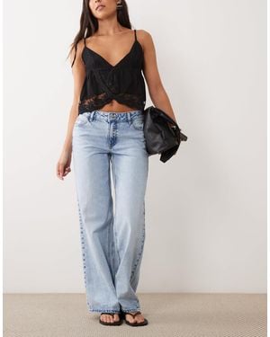 Mango Teen jeans mit weitem bein - Blau