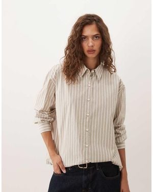 Barbour Alverstone Cotton Long Sleeve Shirt - Natural