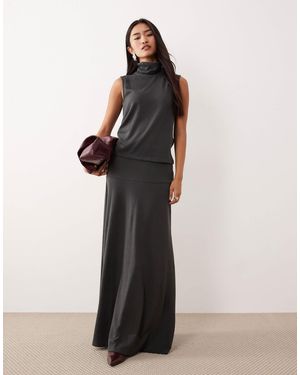 Jdy Maxi Skirt Co-ord - Grey