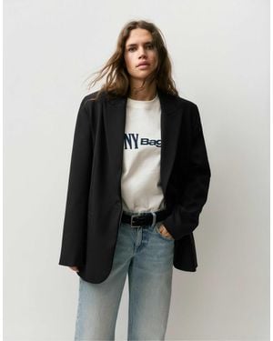 Pull&Bear – oversize-blazer - Schwarz