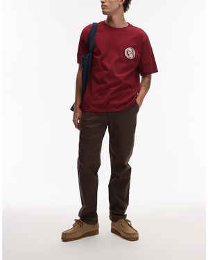 TOPMAN – schmal geschnittene chinohose - Rot