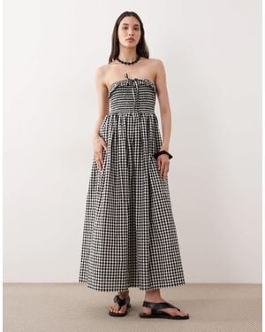 esmé studios Esmee Bandeau Maxi Beach Dress - Gray