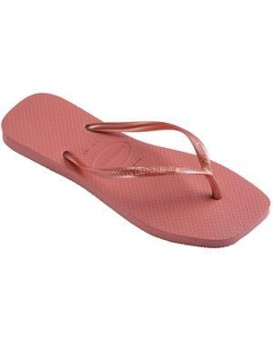 Havaianas Slim mit eckiger zehenpartie - Pink