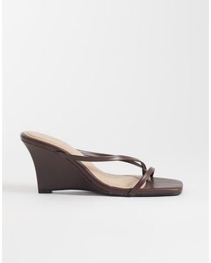 Raid Darby Wedge Sandals - Brown