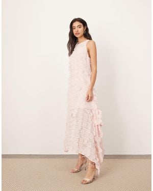 ARRANGE – lasercut-maxikleid - Natur