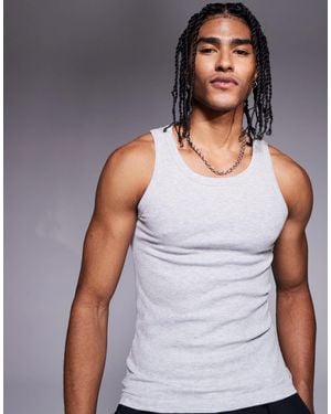 Bershka Cotton Vest - Grey
