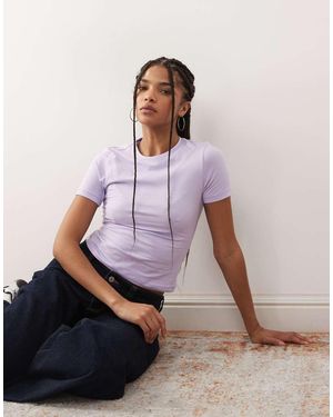 Weekday Slim-Fit T-Shirt - Paars