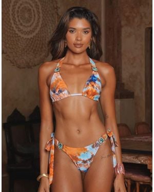 Moda Minx Amour Tie Side Brazilian Bikini Bottom - Brown