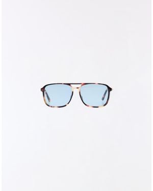 Bershka Retro Tortoiseshell Sunglasses - Blue