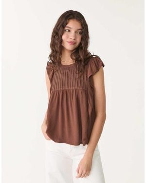 Stradivarius Soepelvallende Top - Bruin