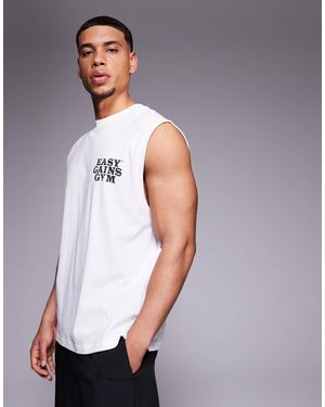 4505 – sport-tanktop aus baumwolle - Grau