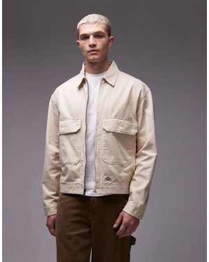 Dickies Fort smith - veste style camionneur en toile - beige clair - Gris