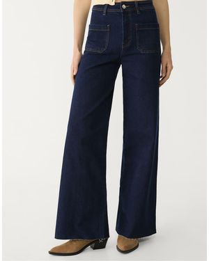 Stradivarius Straight Fit Jeans With Pockets - Blue