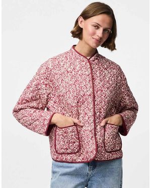 Pieces Quilted Jacket - Pink
