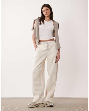 Cotton On Barrel Plush Barrel jogger Joggers - Natural