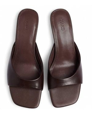 NA-KD Leather Mules - Brown