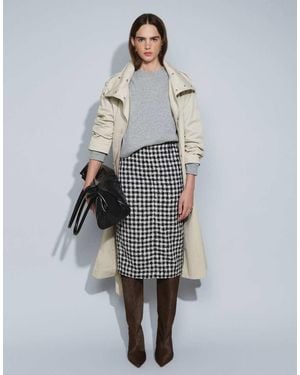 ASOS Gonna Longuette Sartoriale Bouclé Pied De Poule Monocromatico - Multicolore