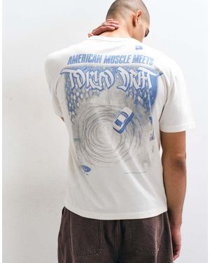 Hollister Oversized T-Shirt Met Autoprint - Blauw