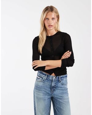 ASOS Transparente second-skin-strickjacke - Blau