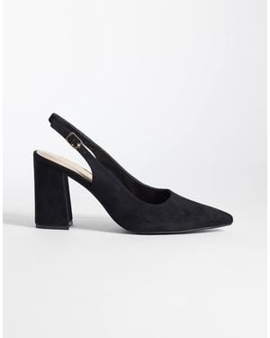 SEQWL Hogan Sling Back Block Heeled Sandals - Black