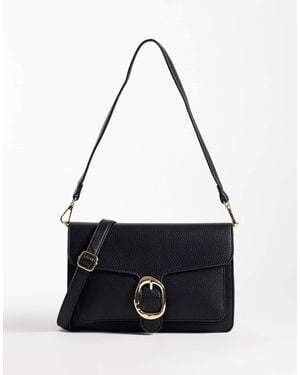 New Look Schultertasche mit schnallendetail - Schwarz