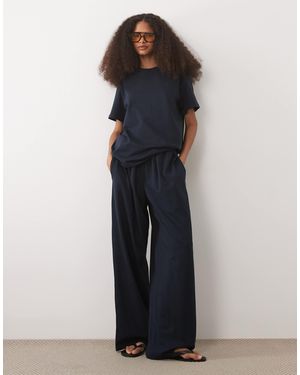 ASOS Cotton Oversized Balloon Leg Trouser Co-ord - Blue