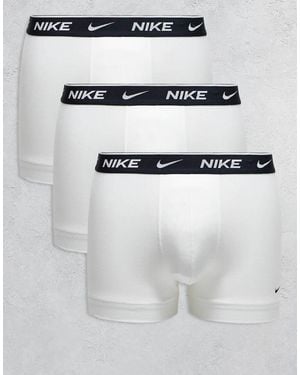 Nike Essential Cotton Stretch 3 Pack Trunks - Grey