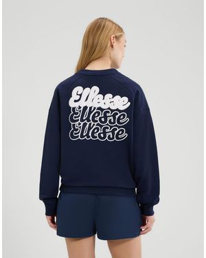 Ellesse Lo Sbuffo Long Sleeve Graphic Sweatshirt - Blue