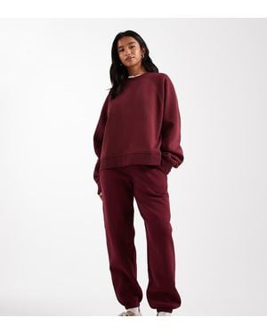 ASOS Asos Design Petite Ultimate Cuffed Brushback jogger - Red