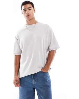Brave Soul High Neck Oversized T-shirt - White