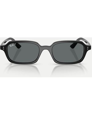 Ray-Ban – zuri – rechteckige, polarisierte sonnenbrille - Schwarz