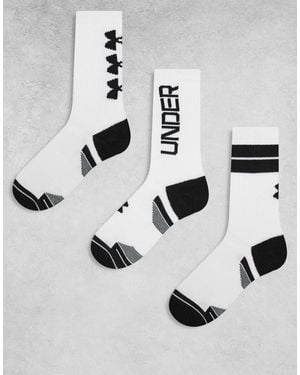 Under Armour – performance tech – 3er-pack crew-socken - Mettallic