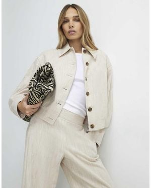 River Island Tailobomber Jacket - Natural