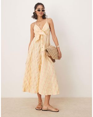 Free People Desert Dazed Midi Dress in Natural | Lyst
