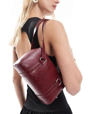 ASOS Sac porté épaule carré - bordeaux - Rouge