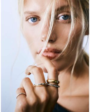 Pull&Bear 5er-pack schimmernde ringe - Braun
