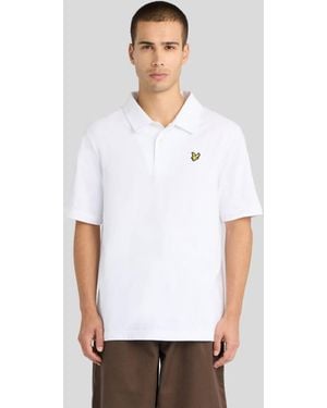 Lyle & Scott Ss Polo Shirts Relaxed Jersey Polo Shirt - White