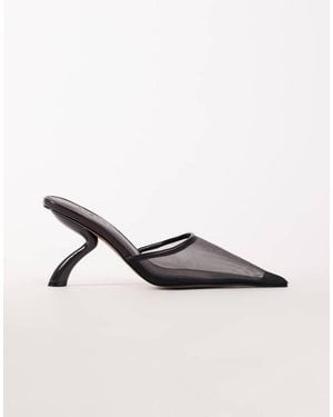 TOPSHOP Alessio Pumps Met Puntige Neus En Hoekige Hak - Naturel