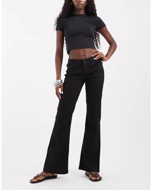 JJXX Vaqueros Flare De Talle Bajo En Negro Liso