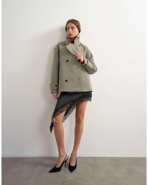 TOPSHOP Funnel Neck Jacket - Natural