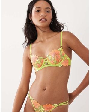 Ann Summers Sujetador Balconette Sin Relleno Paradise Glow De -Verde