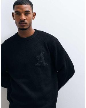 Jack & Jones Jersey De Punto Jacquard Oversize Con Logo En - Azul