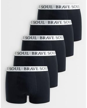 Brave Soul 5 Pack Boxers - Blue