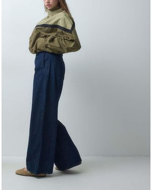 ASOS Jeans Met Hoge Taille En Wijde Pijpen - Blauw
