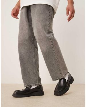 ASOS Mocassini Neri Con Punta Quadrata - Grigio