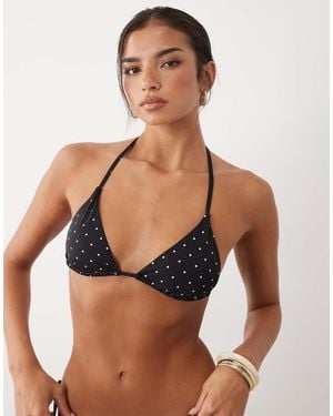 Gina Tricot Mix And Match Triangle Bikini Top - White